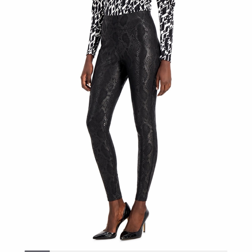 I.N.C. International Concepts Macy's Snake-Print Skinny Pants Size 10